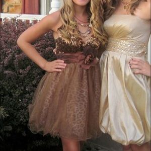 Cheetah print cocktail dress